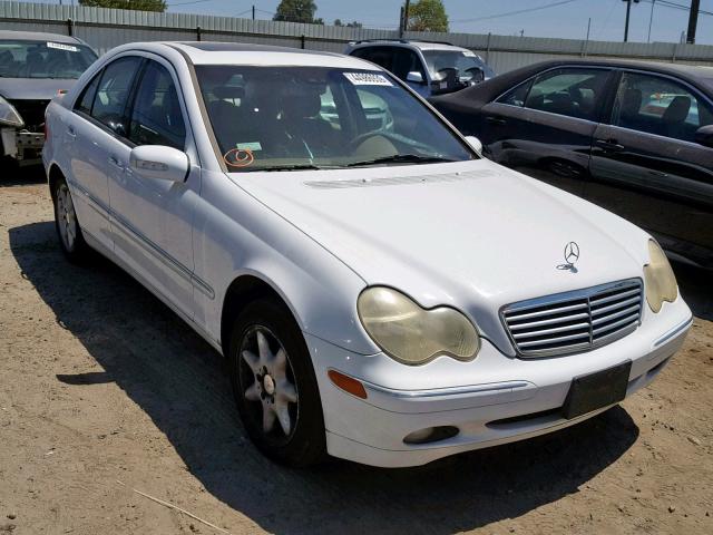 WDBRF61J71F117586 - 2001 MERCEDES-BENZ C 240 WHITE photo 1