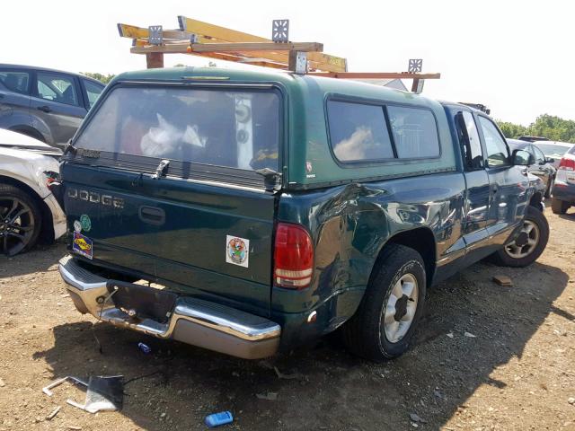 1B7GL22X3WS615036 - 1998 DODGE DAKOTA GREEN photo 4