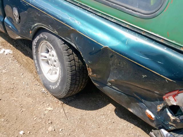 1B7GL22X3WS615036 - 1998 DODGE DAKOTA GREEN photo 9