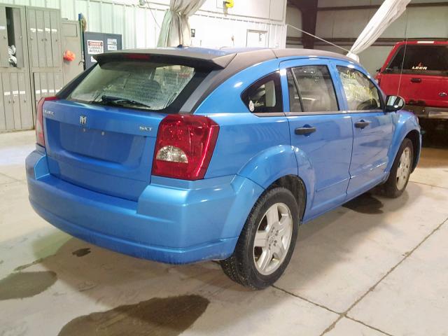 1B3HB48B88D697577 - 2008 DODGE CALIBER SX BLUE photo 4