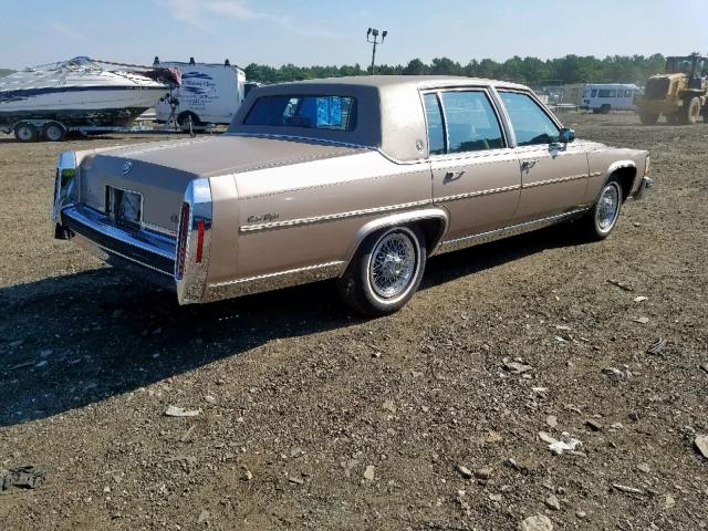 1G6DW69Y0G9736649 - 1986 CADILLAC FLEETWOOD GOLD photo 4