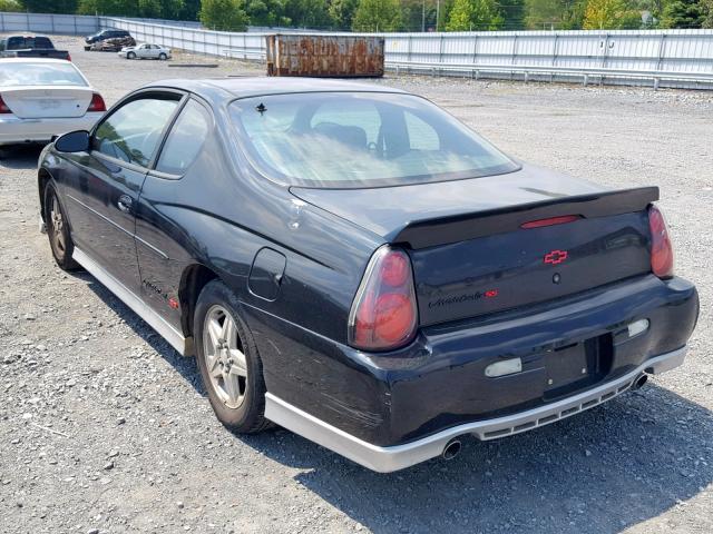 2G1WX15K929325799 - 2002 CHEVROLET MONTE CARL BLACK photo 3