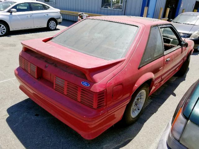 1FACP42E6LF211459 - 1990 FORD MUSTANG GT RED photo 4