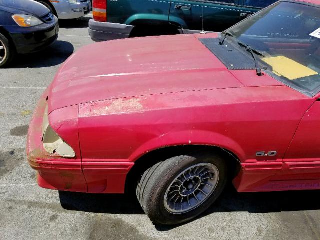 1FACP42E6LF211459 - 1990 FORD MUSTANG GT RED photo 9
