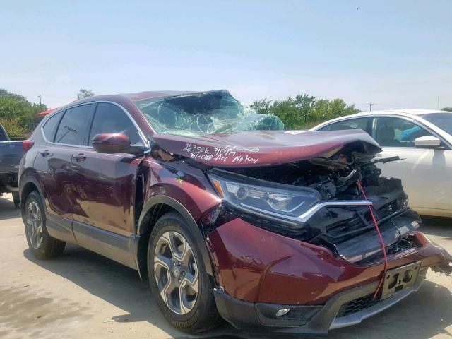 7FARW1H85KE008755 - 2019 HONDA CR-V EXL MAROON photo 1