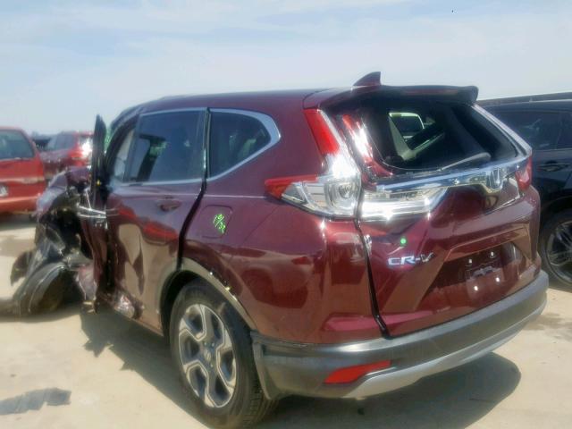 7FARW1H85KE008755 - 2019 HONDA CR-V EXL MAROON photo 3