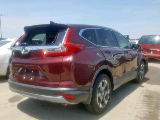 7FARW1H85KE008755 - 2019 HONDA CR-V EXL MAROON photo 4