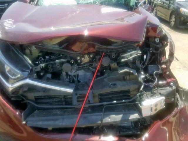 7FARW1H85KE008755 - 2019 HONDA CR-V EXL MAROON photo 9