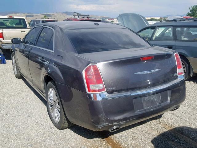 2C3CCARG7DH614124 - 2013 CHRYSLER 300 GRAY photo 3