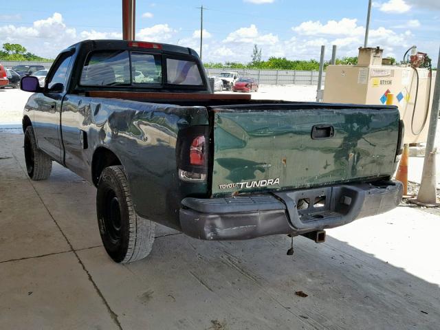 5TBJN3219YS007835 - 2000 TOYOTA TUNDRA GREEN photo 3