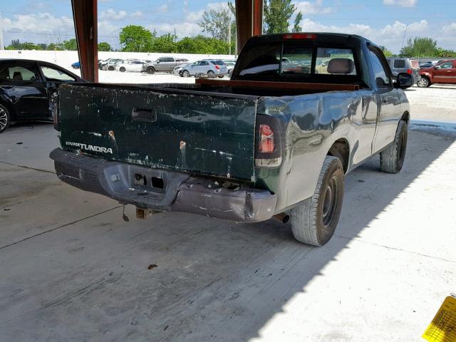 5TBJN3219YS007835 - 2000 TOYOTA TUNDRA GREEN photo 4