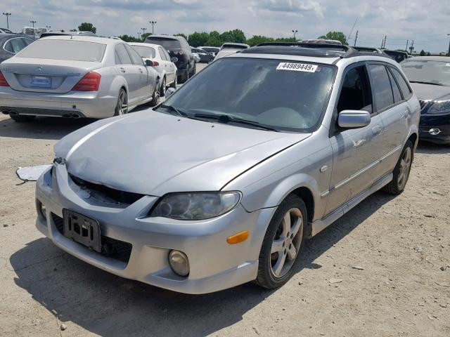 JM1BJ245131117091 - 2003 MAZDA PROTEGE PR GRAY photo 2