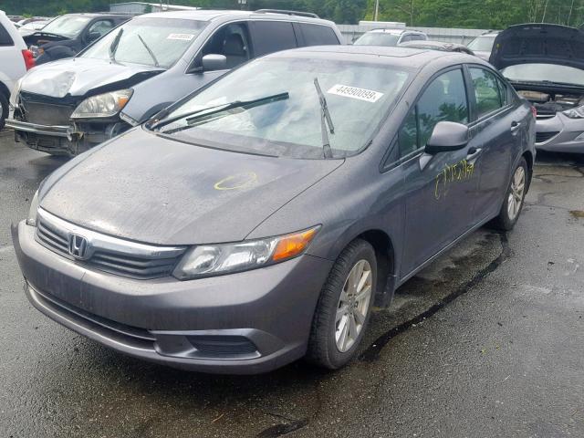 2HGFB2F94CH510813 - 2012 HONDA CIVIC EXL ნაცრისფერი ფოტო 2