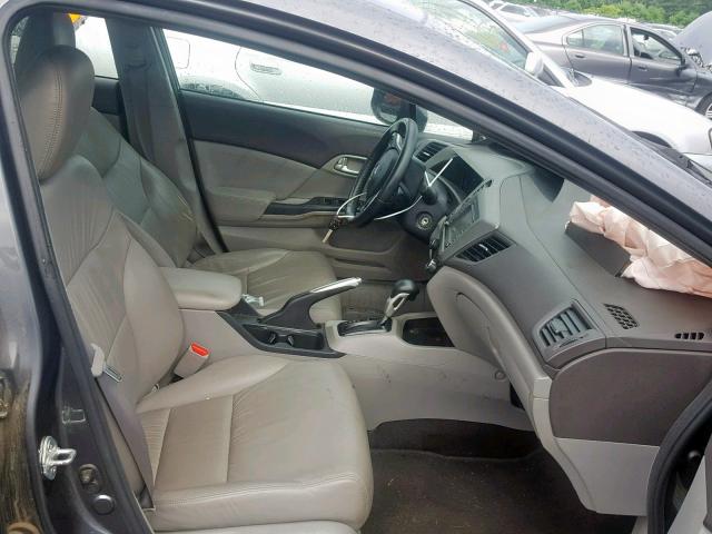 2HGFB2F94CH510813 - 2012 HONDA CIVIC EXL ნაცრისფერი ფოტო 5