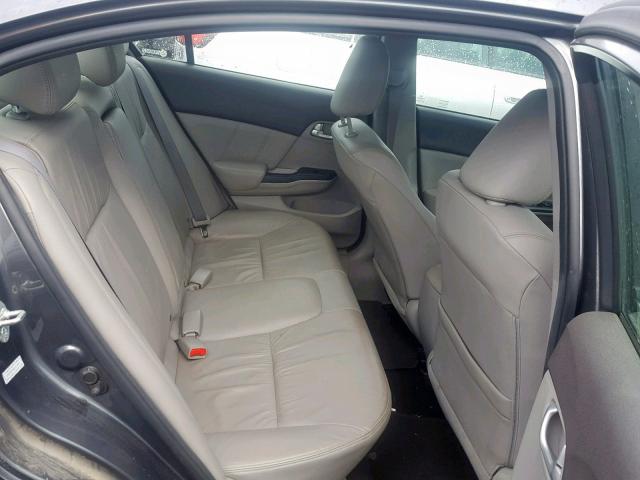 2HGFB2F94CH510813 - 2012 HONDA CIVIC EXL ნაცრისფერი ფოტო 6