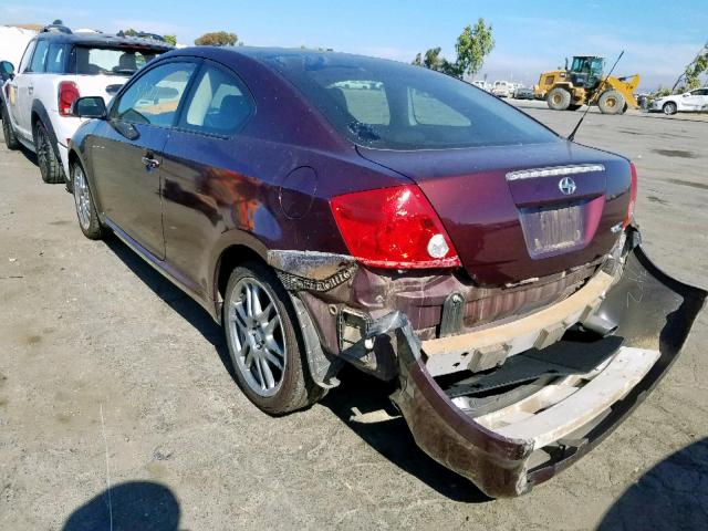 JTKDE177460063969 - 2006 TOYOTA SCION TC ბურგუნდია ფოტო 3