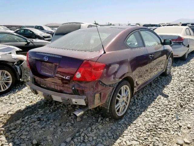 JTKDE177460063969 - 2006 TOYOTA SCION TC ბურგუნდია ფოტო 4
