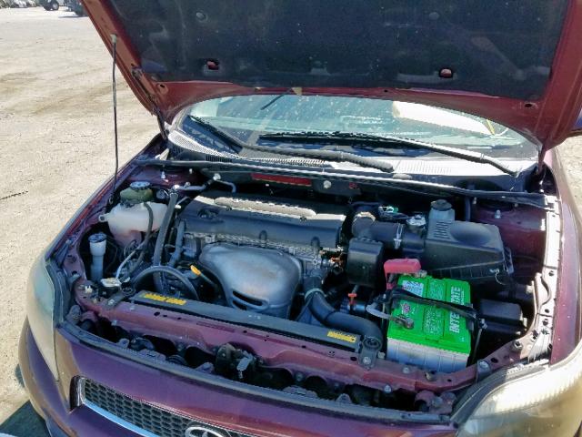 JTKDE177460063969 - 2006 TOYOTA SCION TC ბურგუნდია ფოტო 7