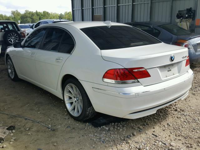 WBAHL83546DT05824 - 2006 BMW 750 I WHITE photo 3