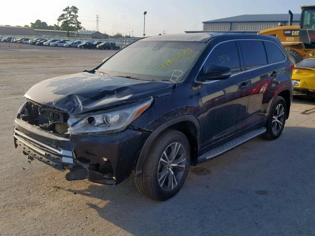 5TDZZRFH7HS233168 - 2017 TOYOTA HIGHLANDER BLACK photo 2