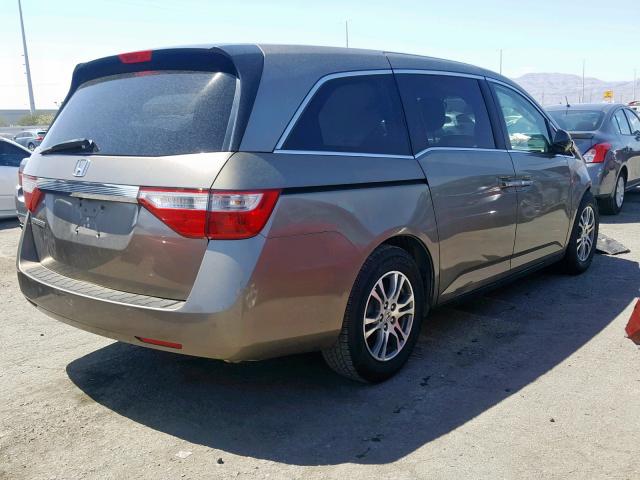 5FNRL5H42DB066544 - 2013 HONDA ODYSSEY EX BROWN photo 4