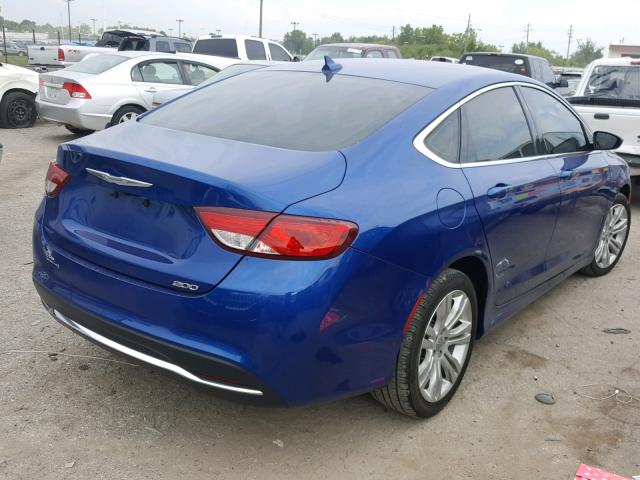 1C3CCCAB7FN638803 - 2015 CHRYSLER 200 LIMITE BLUE photo 4