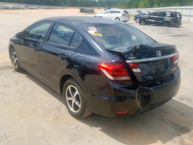 2HGFB2F70FH543729 - 2015 HONDA CIVIC SE BLACK photo 3