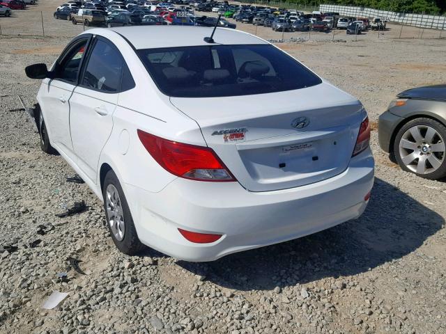 KMHCT4AE9GU051498 - 2016 HYUNDAI ACCENT SE WHITE photo 3