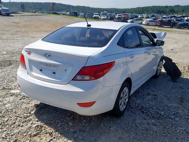 KMHCT4AE9GU051498 - 2016 HYUNDAI ACCENT SE WHITE photo 4