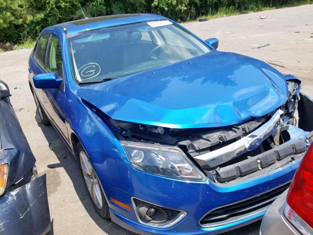 3FAHP0JA8BR131823 - 2011 FORD FUSION SEL BLUE photo 1