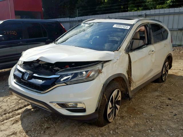 5J6RM3H92FL017237 - 2015 HONDA CR-V TOURI WHITE photo 2