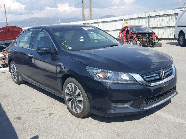 1HGCR6F38EA001567 - 2014 HONDA ACCORD HYB BLACK photo 1