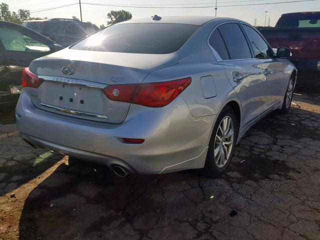 JN1BV7AR1FM393401 - 2015 INFINITI Q50 BASE SILVER photo 4