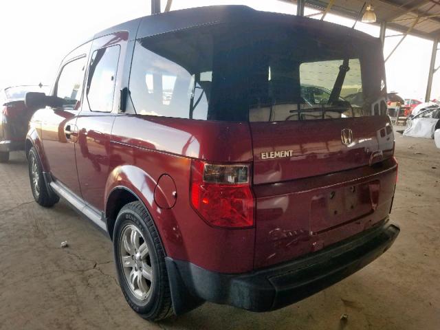 5J6YH18738L009850 - 2008 HONDA ELEMENT EX BURGUNDY photo 3