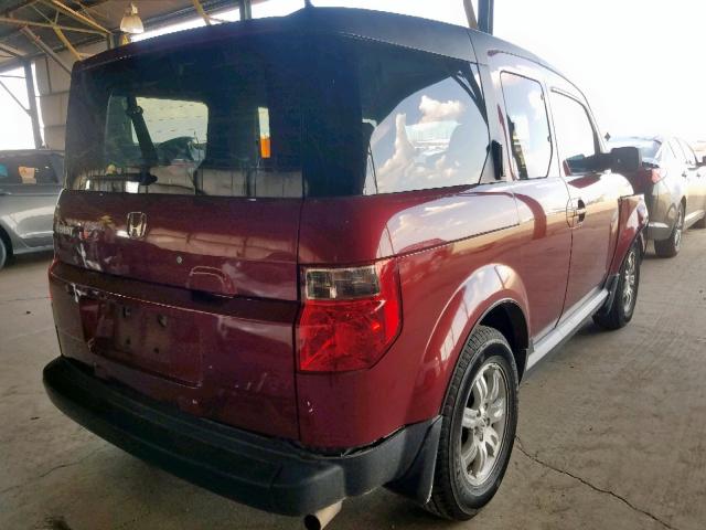 5J6YH18738L009850 - 2008 HONDA ELEMENT EX BURGUNDY photo 4