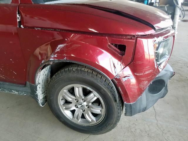 5J6YH18738L009850 - 2008 HONDA ELEMENT EX BURGUNDY photo 9