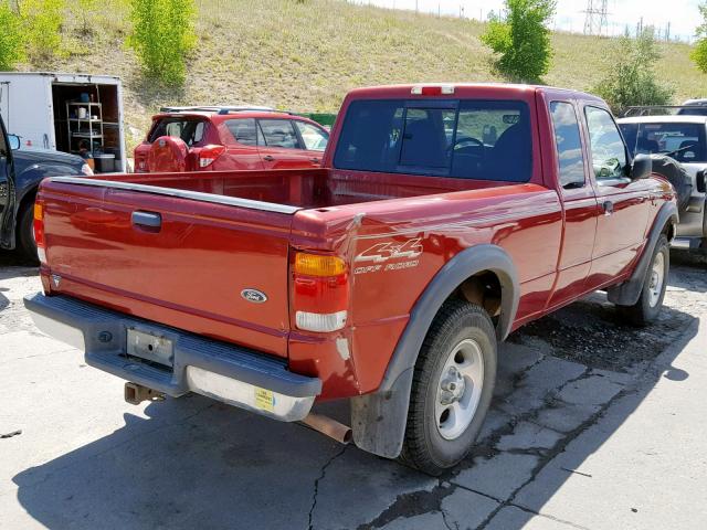 1FTZR15X6XTB08513 - 1999 FORD RANGER SUP RED photo 4