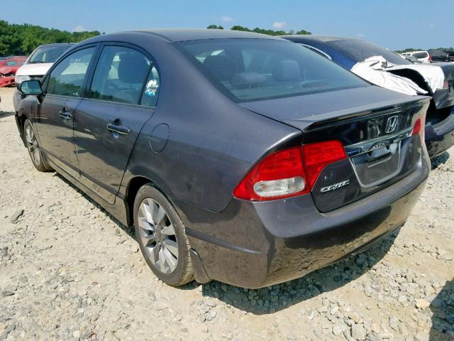 2HGFA1F60AH505690 - 2010 HONDA CIVIC LX-S GRAY photo 3