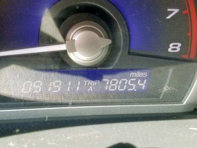 2HGFA1F60AH505690 - 2010 HONDA CIVIC LX-S GRAY photo 8