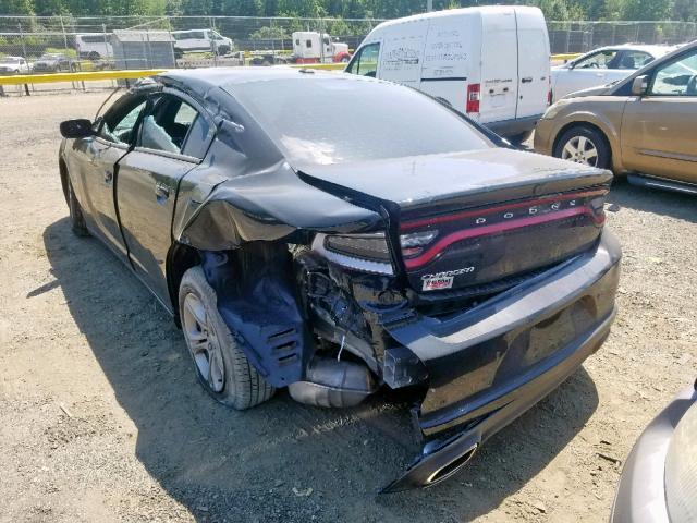 2C3CDXBG8KH562445 - 2019 DODGE CHARGER SX BLACK photo 3