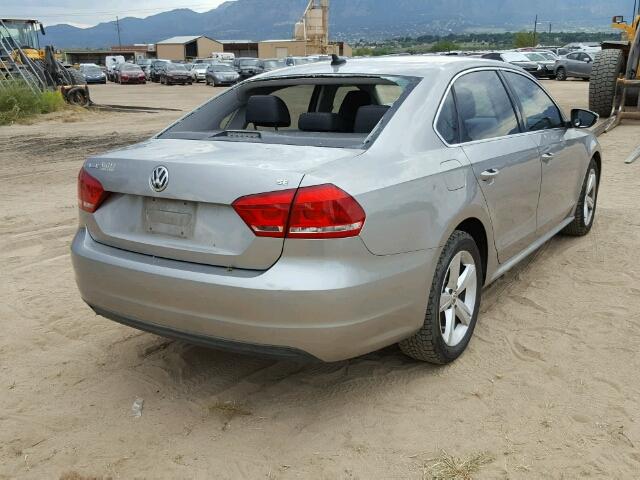 1VWBP7A39CC003226 - 2012 VOLKSWAGEN PASSAT SE SILVER photo 4