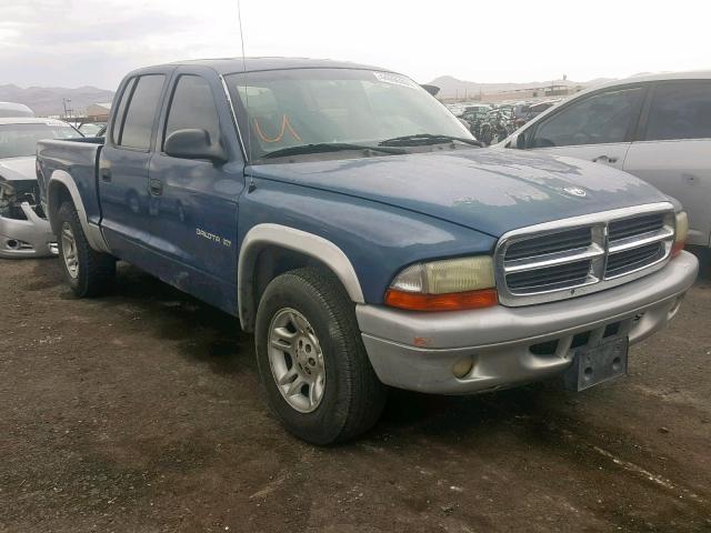 1B7HL48X72S621973 - 2002 DODGE DAKOTA QUA BLUE photo 1