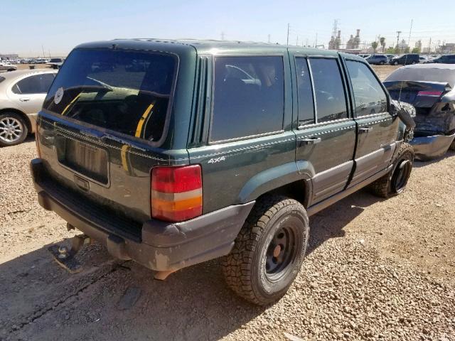 1J4GZ58S7VC544079 - 1997 JEEP GRAND CHER GREEN photo 4