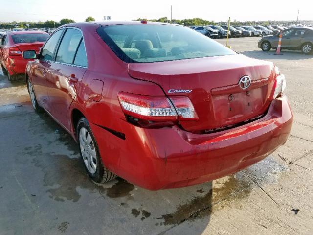 4T1BF3EK8BU640791 - 2011 TOYOTA CAMRY BASE RED photo 3