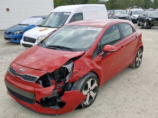 KNADN5A38D6153668 - 2013 KIA RIO EX RED photo 2