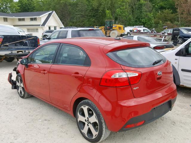 KNADN5A38D6153668 - 2013 KIA RIO EX RED photo 3