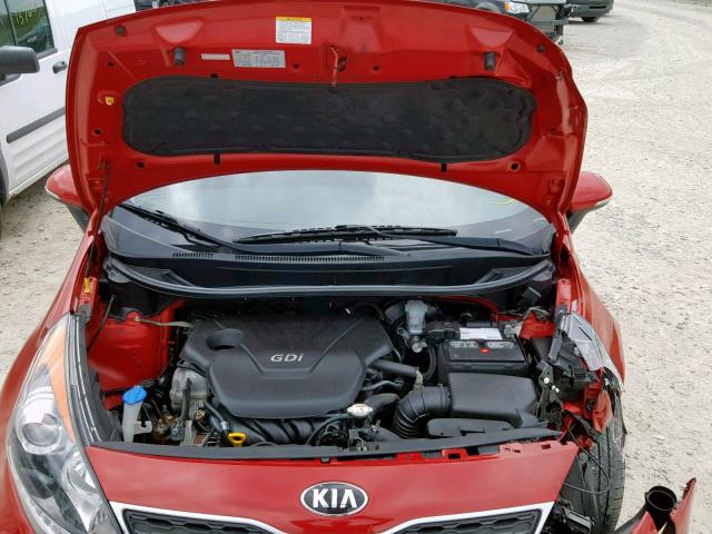 KNADN5A38D6153668 - 2013 KIA RIO EX RED photo 7