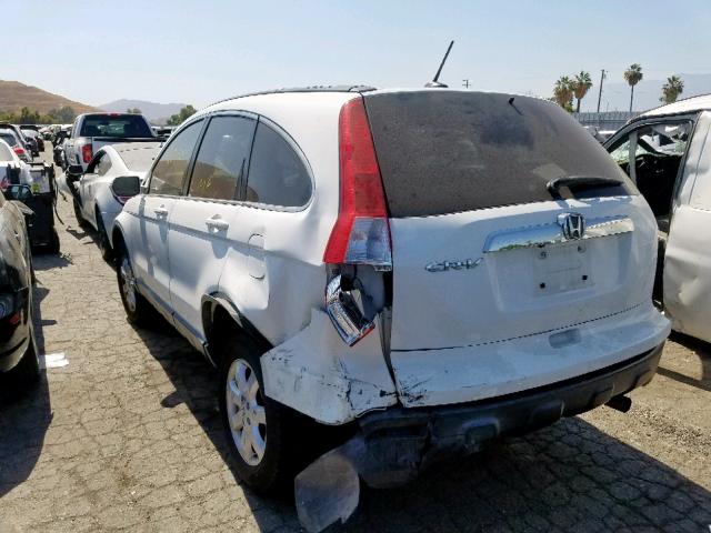 JHLRE387X7C026810 - 2007 HONDA CR-V EXL WHITE photo 3