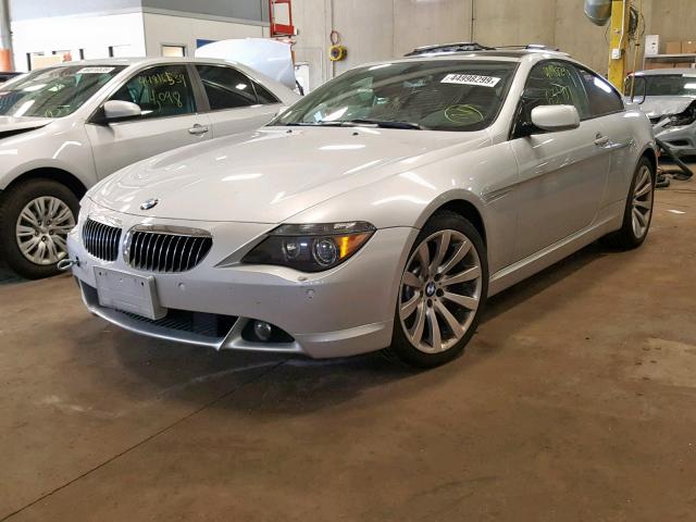 WBAEH13597CR52707 - 2007 BMW 650 I SILVER photo 2