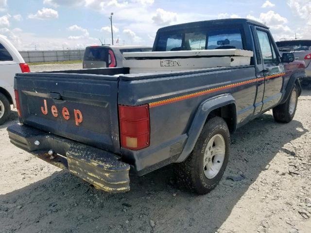 1J7FT36L5KL431114 - 1989 JEEP COMANCHE P BLUE photo 4